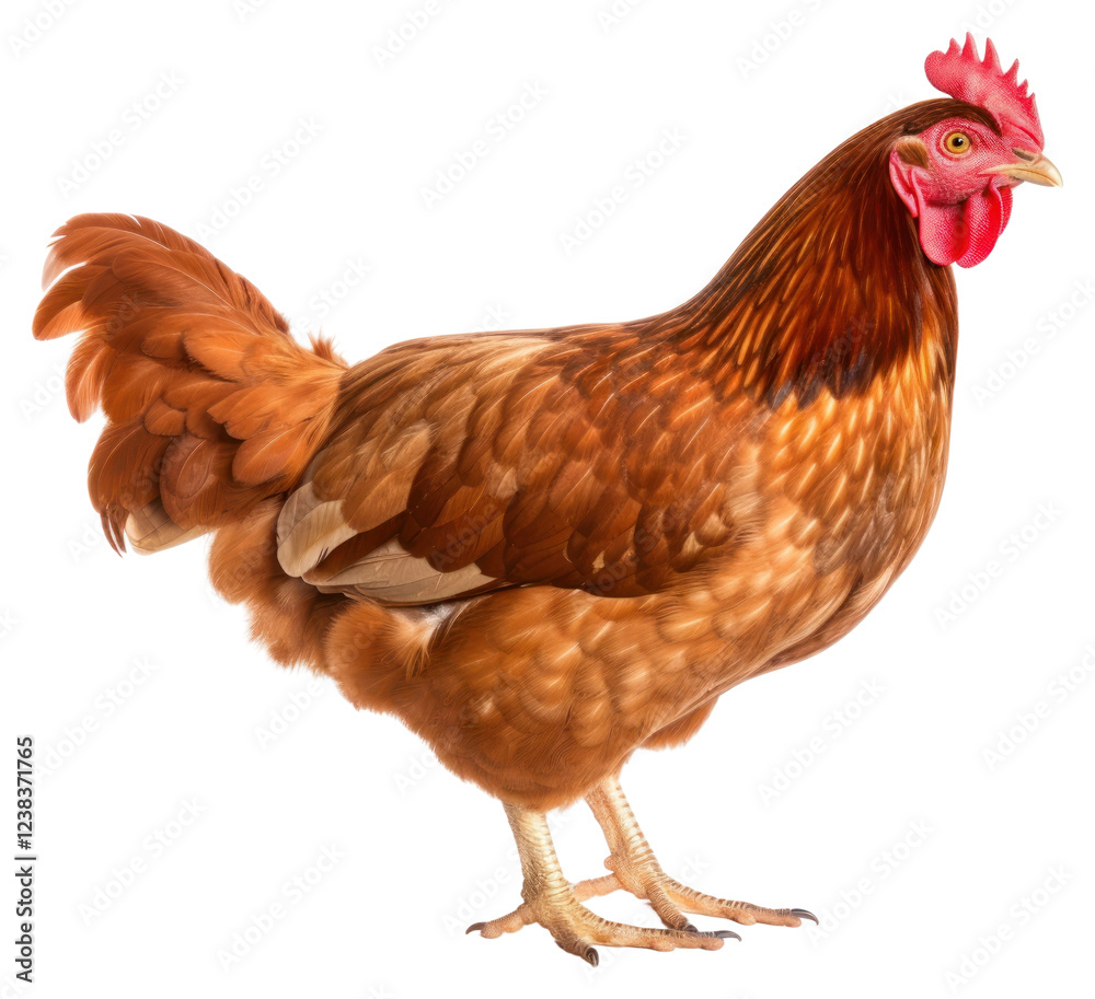 Fototapeta premium PNG Brown chicken poultry animal fowl.