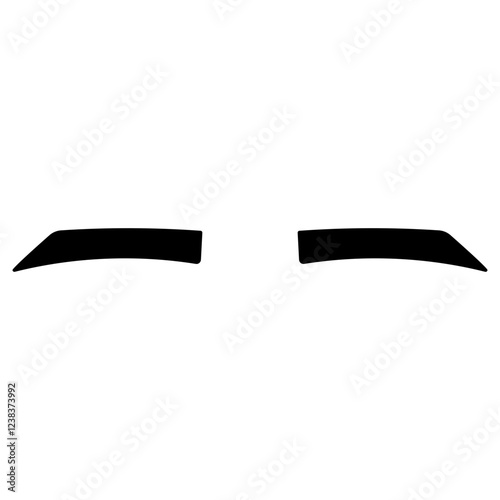 일자 모양 눈썹 아이콘
