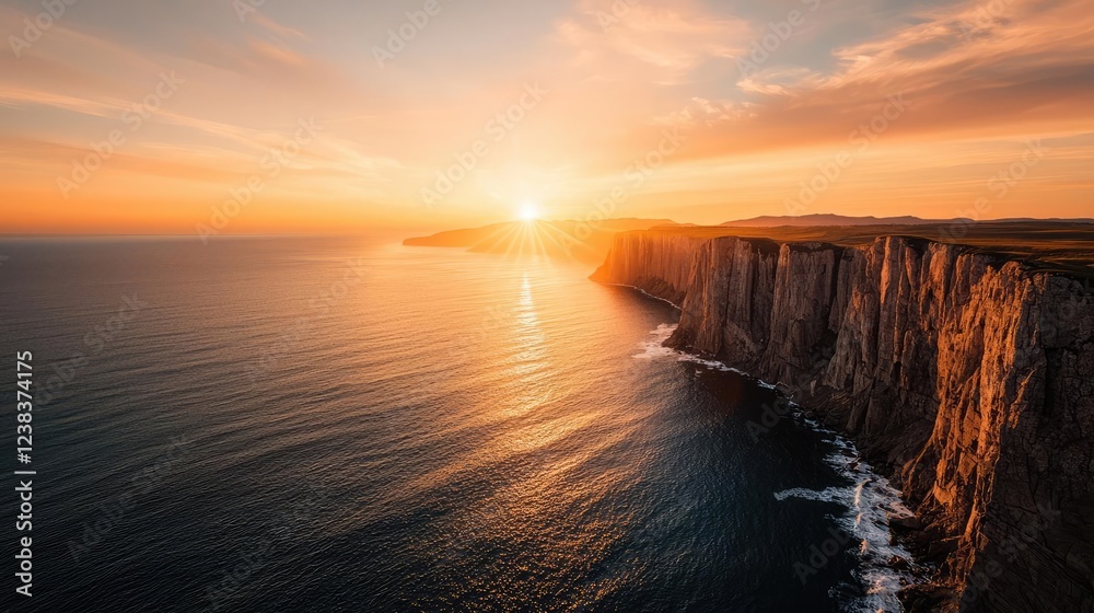 Sunset over ocean nature concept. Stunning sunset over a rugged coastline with serene ocean waves. Sunset over ocean nature concept. Stunning sunset over a rugged coastline with serene ocean waves.