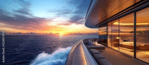 Luxurious Sunset Dinner on a Yacht Deck