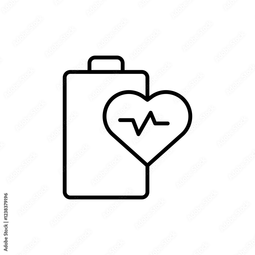 Battery health outline icons, minimalist vector illustration ,simple transparent graphic element .Isolated on white background Battery health outline icons, minimalist vector illustration ,simple transparent graphic element .Isolated on white background