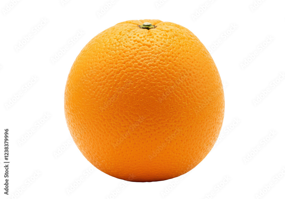 A whole orange with its skin textured, isolated on white background A whole orange with its skin textured, isolated on white background