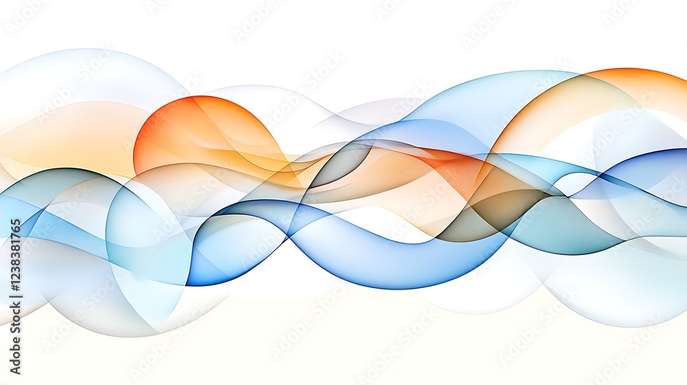 Abstract Blue Orange Wave Design Swirling Flowing Lines Smooth Curves Modern Background Abstract Blue Orange Wave Design Swirling Flowing Lines Smooth Curves Modern Background