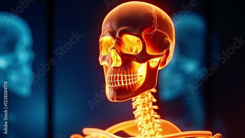 Explore the fascinating world of skeletal anatomy with glowing visuals