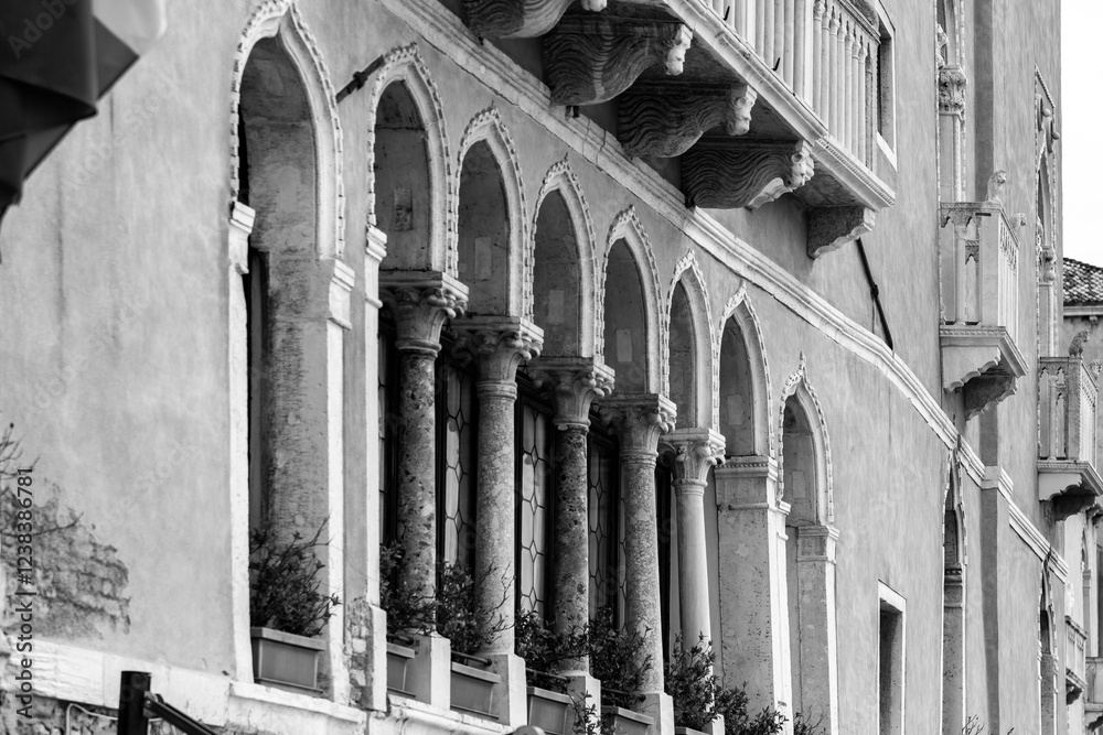 Typical venetian style window in Venice, Italy Typical venetian style window in Venice, Italy