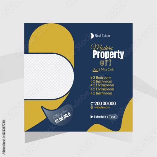 Minimal Real Estate Social Media Post Design Editable Templates for Property Promotion & Sales