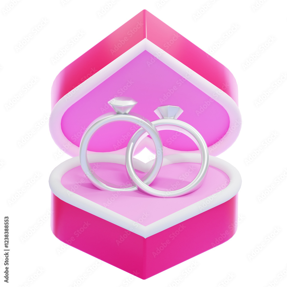 Ring Box 3D Illustration Ring Box 3D Illustration