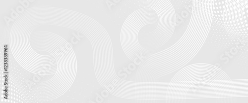 Premium background design with white line pattern White geometric abstract background