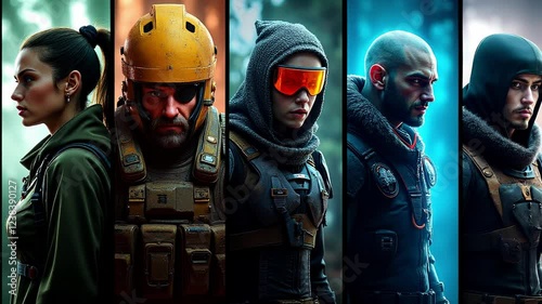 Epic adventure unfolds with a diverse team of heroes in a mysterious forest