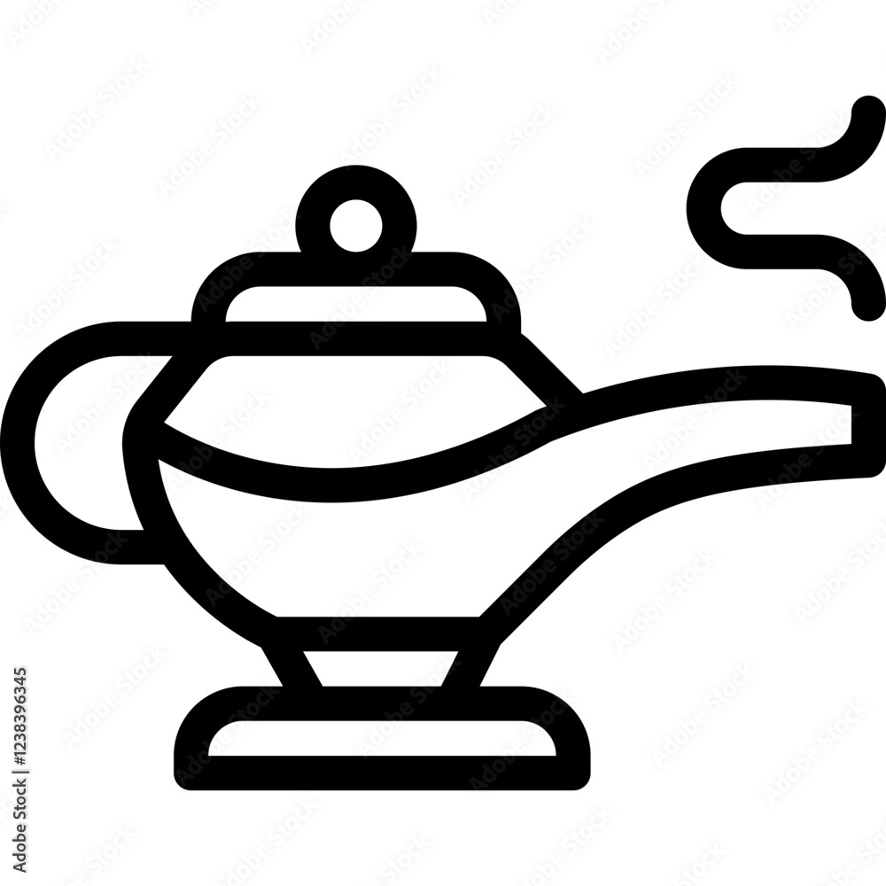 Vector Icon Magic Lamp, Magic, Arable, Fortune Teller Vector Icon Magic Lamp, Magic, Arable, Fortune Teller