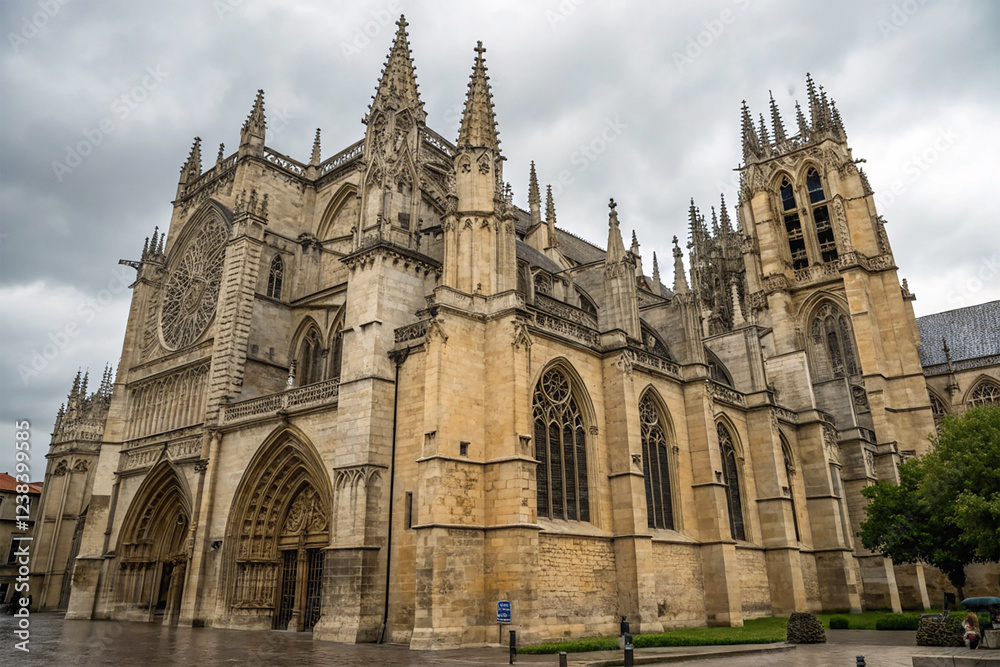 Gothic cathedral with intricate details Gothic cathedral with intricate details
