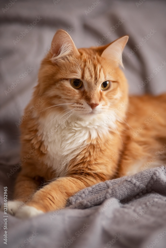 A photo of a beautiful red cat. A photo of a beautiful red cat.