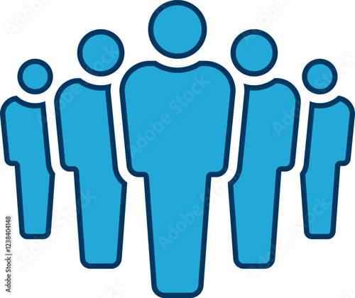 People group icon set. Team of worker. User profile symbol. Group of people or group of users. Persons symbol. Population icon. Increase social development, global demography. Vector illustration.