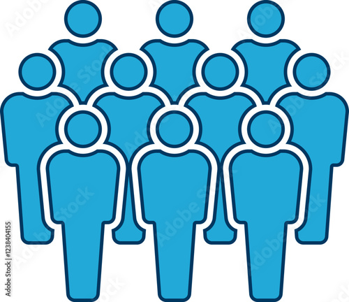 People group icon set. Team of worker. User profile symbol. Group of people or group of users. Persons symbol. Population icon. Increase social development, global demography. Vector illustration.