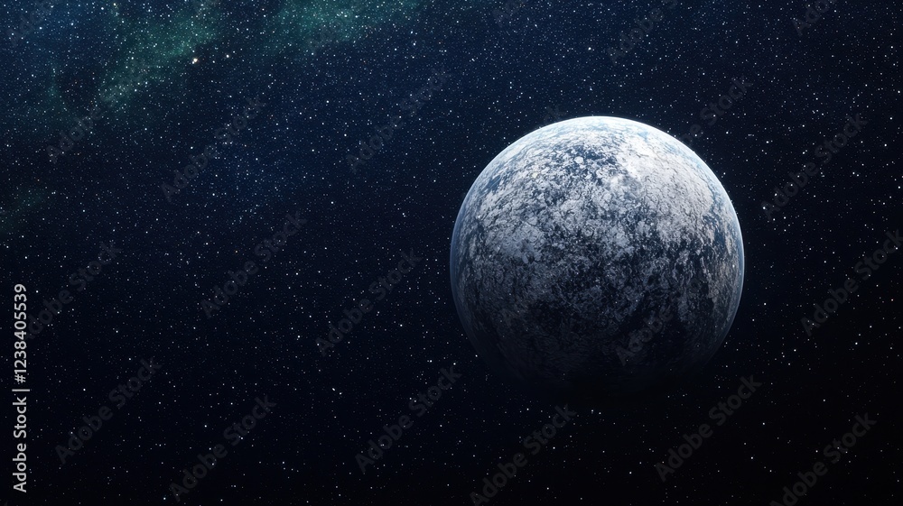 Fototapeta premium Celestial Sphere Exoplanet in Vast Starry Night Space Background