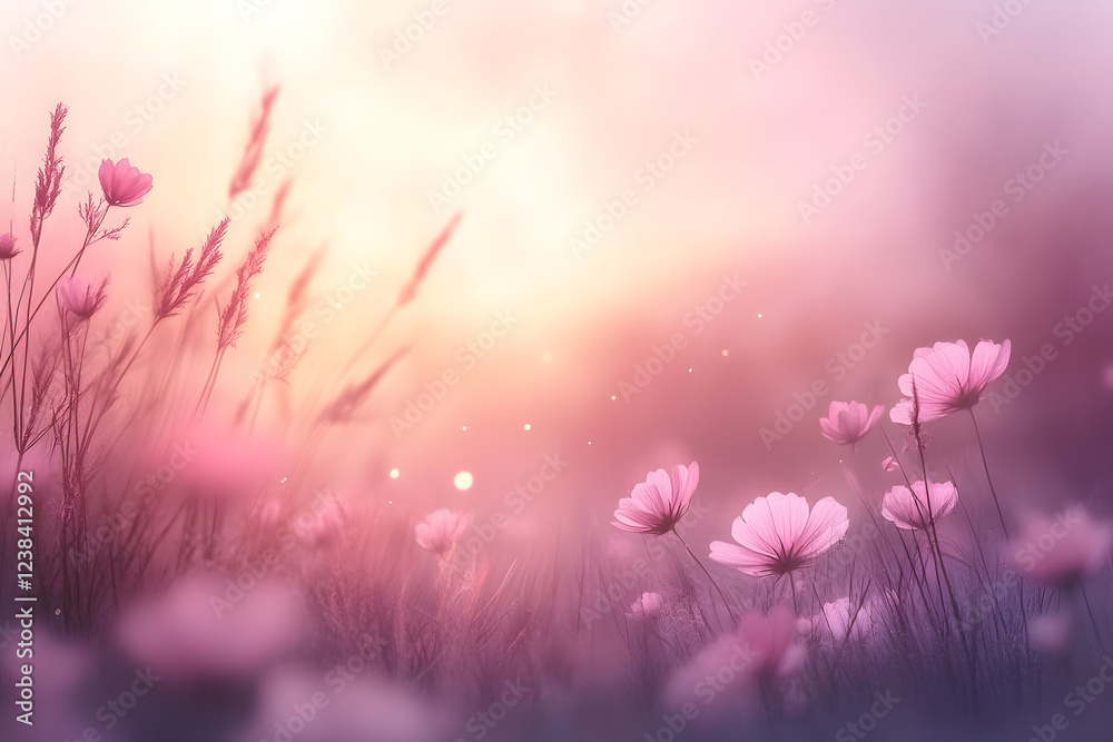 Fototapeta premium pink flowers background