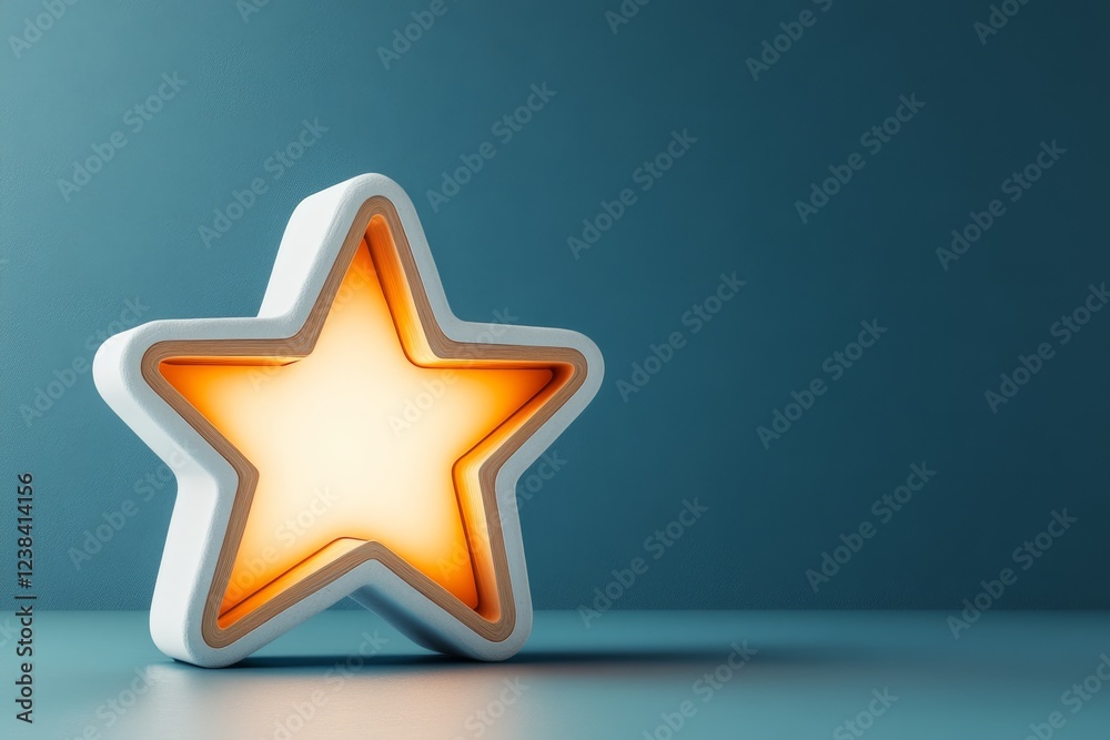 A minimalist design of a single star glowing brightly, symbolizing A minimalist design of a single star glowing brightly, symbolizing