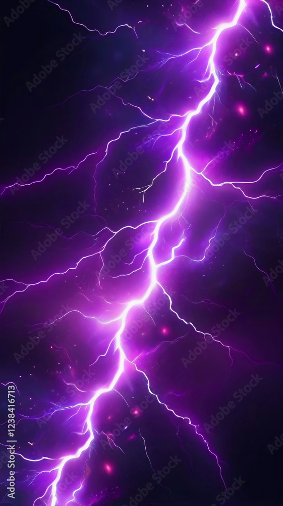 Obraz premium Abstract pattern with purple lightning, phone wallpaper hd, mobile screen images