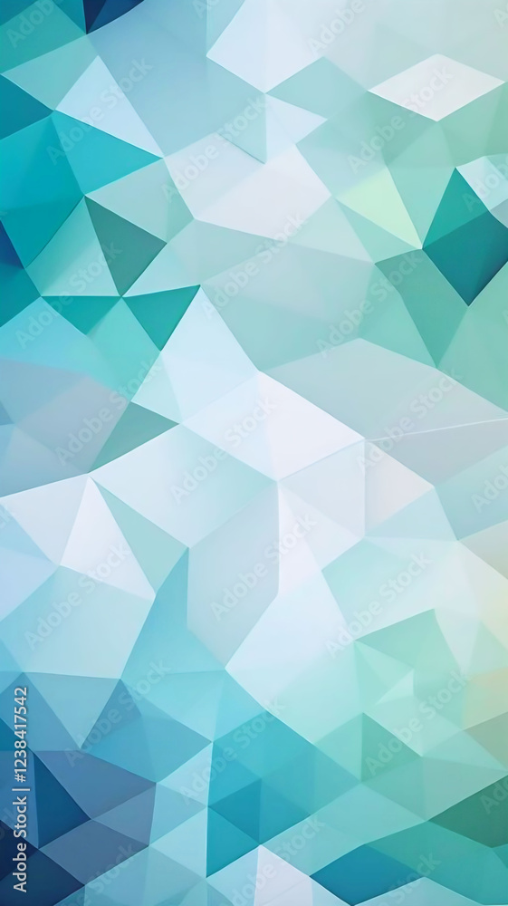 Fototapeta premium Abstract Polygonal Mosaic Pattern in Cool Tones, phone wallpaper hd, mobile screen images