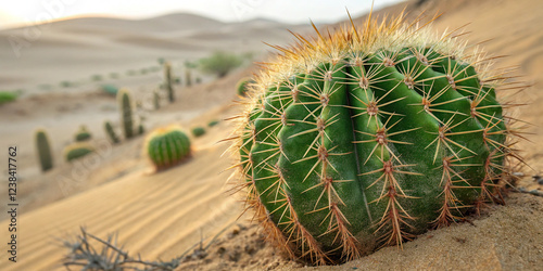 A Beautiful Cactus Plant, Symbolizing Resilience and Adaptability in Nature photo