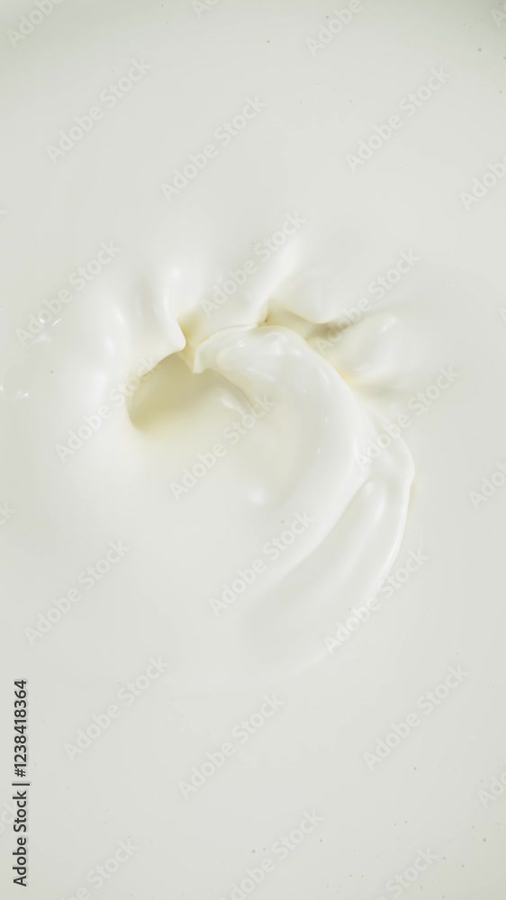 Super Slow Motion of Whirling Milky Cream . Filmed on High Speed Cinema Camera, 1000 Fps Super Slow Motion of Whirling Milky Cream . Filmed on High Speed Cinema Camera, 1000 Fps