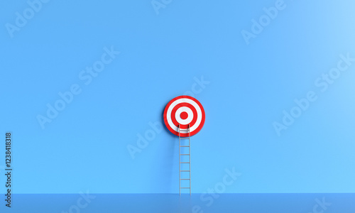dart ladder staircase blue background symbol sign business strategy leadership dartboard accuracy success competition archievement target success aspiration business strategy skill marketing skill win