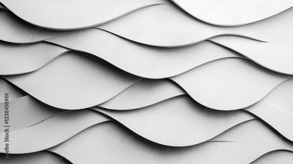 Abstract wavy white texture background design