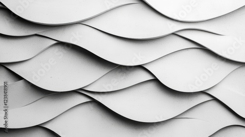 Obraz na płótnie Abstract wavy white texture background design w salonie