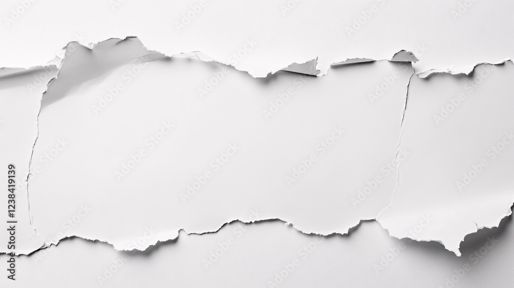 Ripped white paper serving as a message background. Ripped white paper serving as a message background.