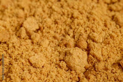 close up with crushed biscuit texture