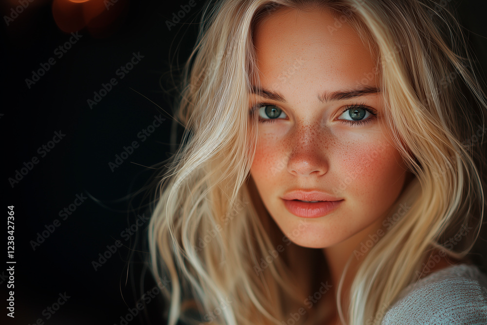 Naklejka premium blond young woman