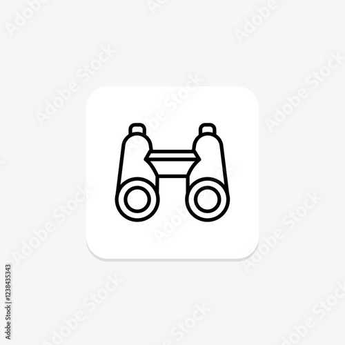 Binoculars line icon, vector, pixel perfect, illustrator file