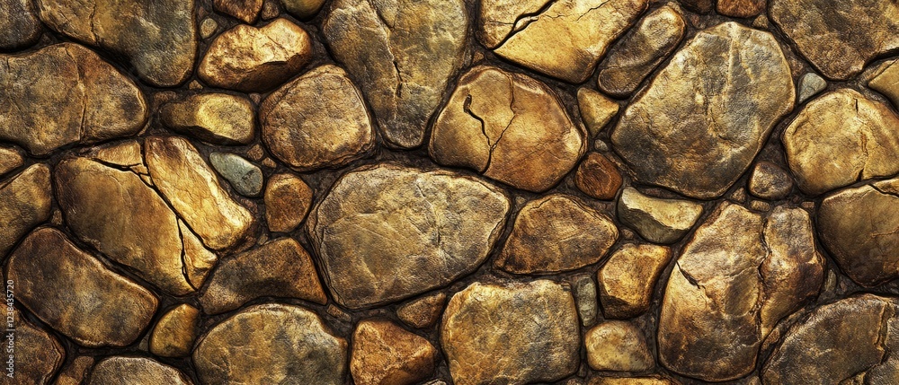 Golden Stone Wall Texture Background. Golden Stone Wall Texture Background.