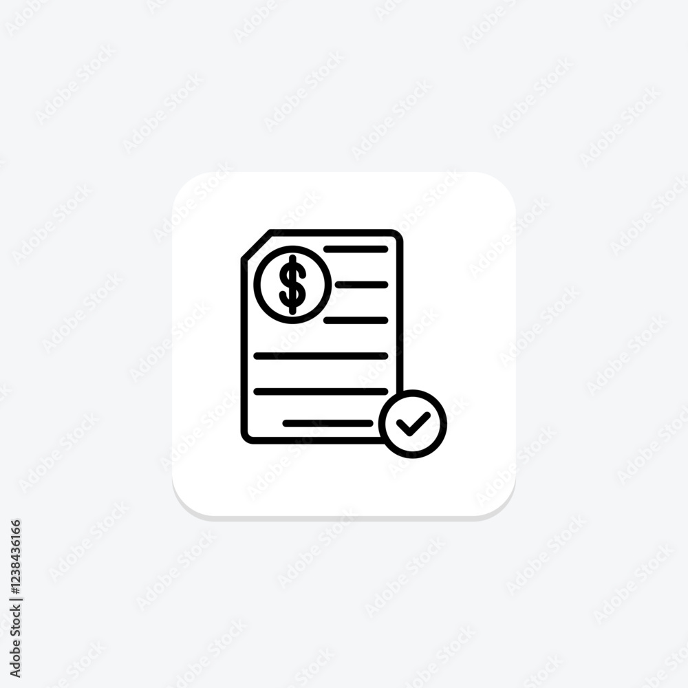 Due Diligence line icon, vector, pixel perfect, illustrator file Due Diligence line icon, vector, pixel perfect, illustrator file