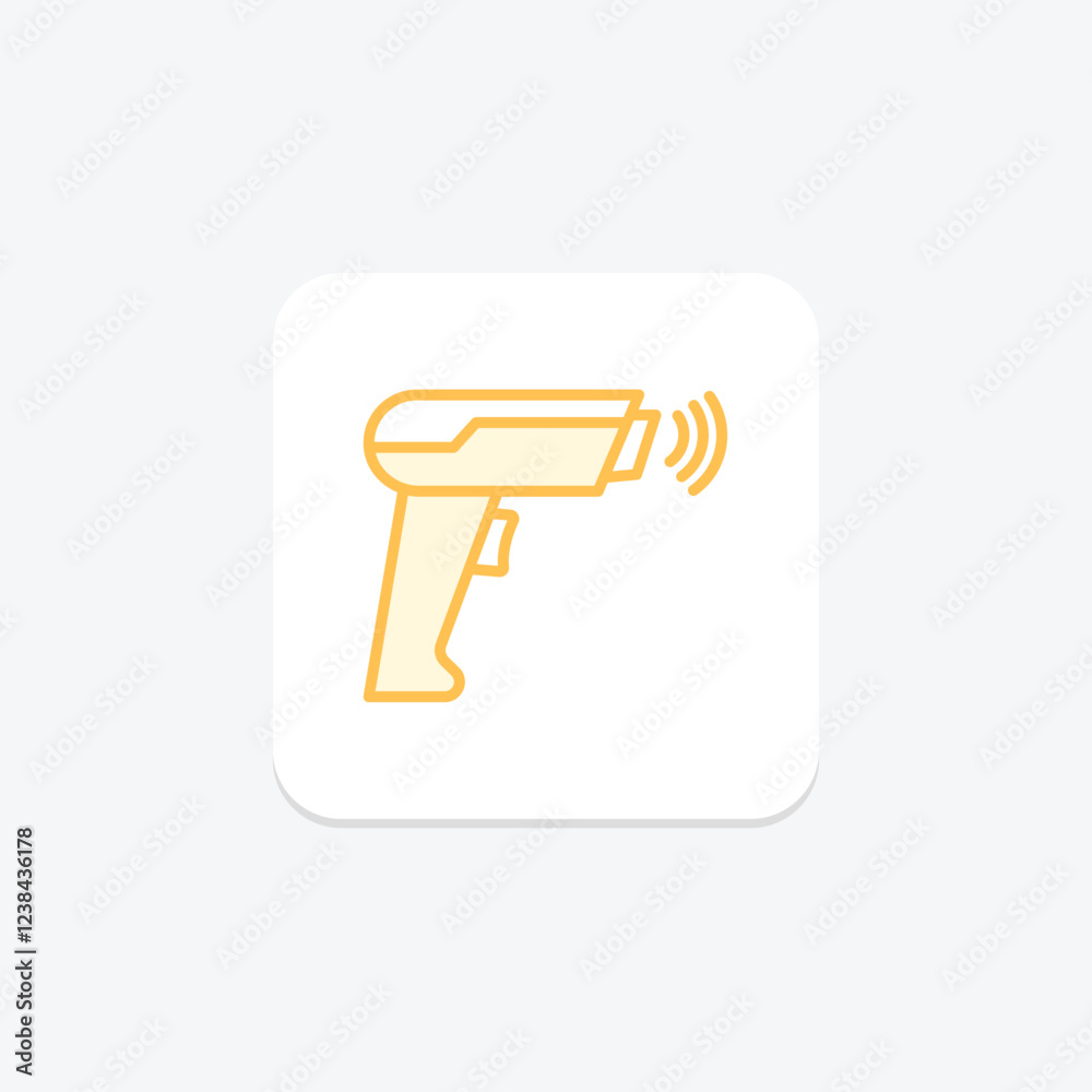 Fototapeta premium Barcode Scanner duotone line icon, vector, pixel perfect, illustrator file