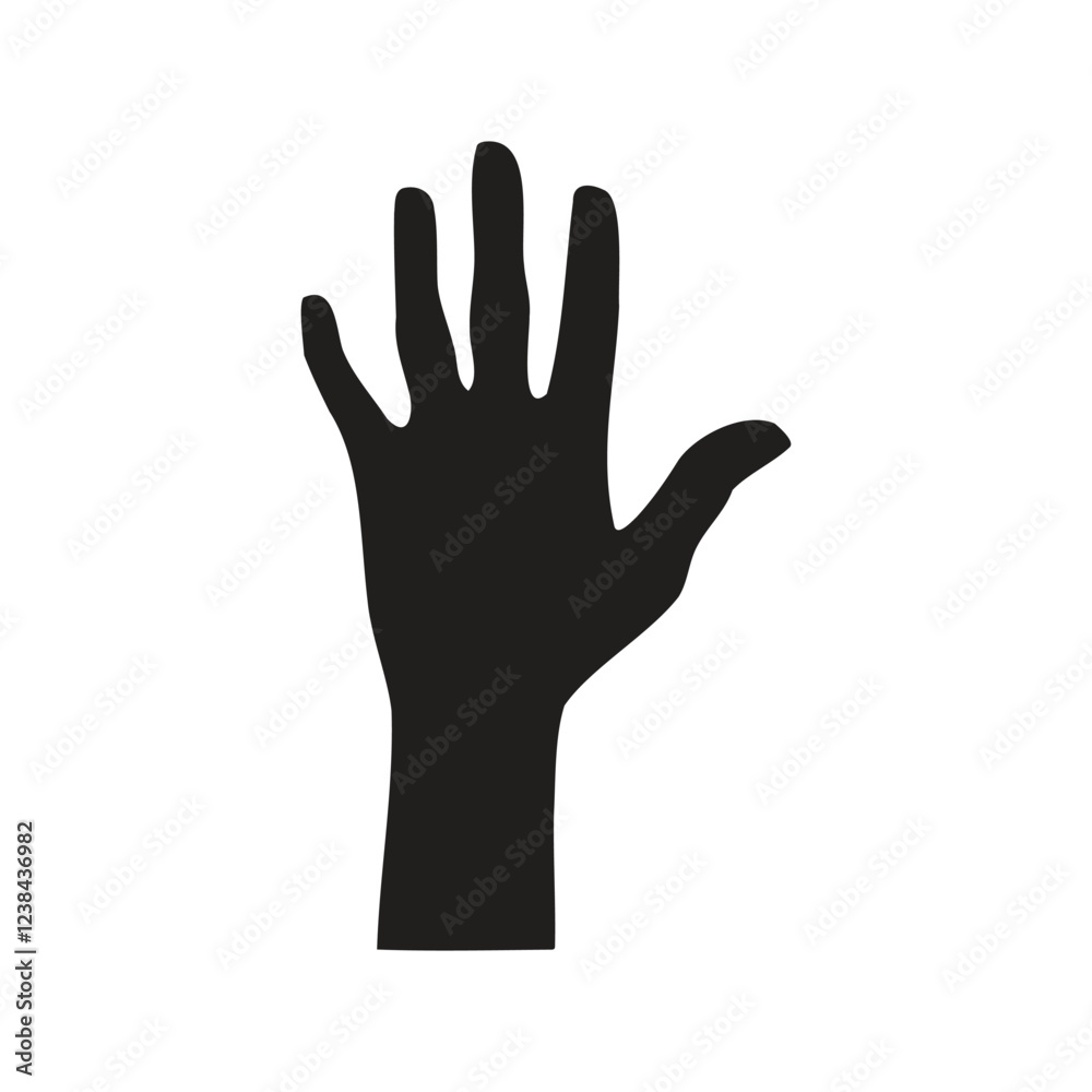 Hand Silhouette Vector Set – Black and Brown Human Hand Gestures in Various Poses Hand Silhouette Vector Set – Black and Brown Human Hand Gestures in Various Poses