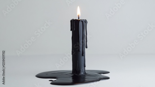 The extremelly thin black candle photo