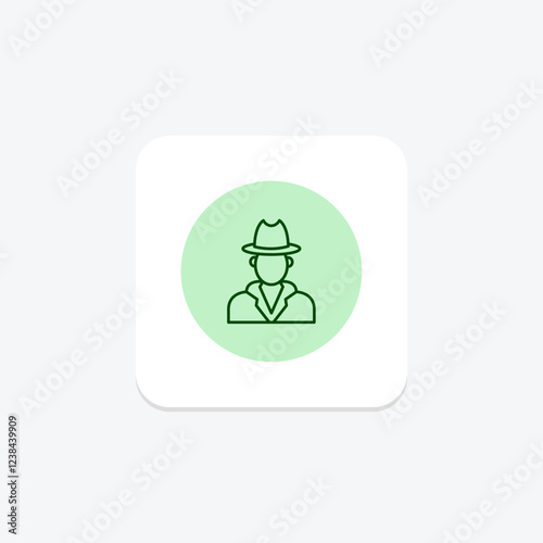 Inspector Hat pentaglow, vector, pixel perfect, illustrator file