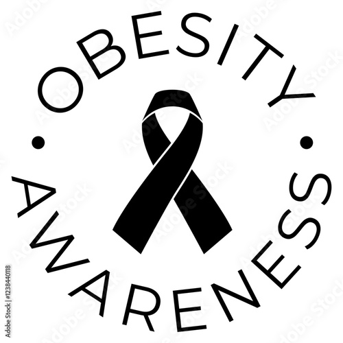 World Obesity Day black vector typo Logo Black Color