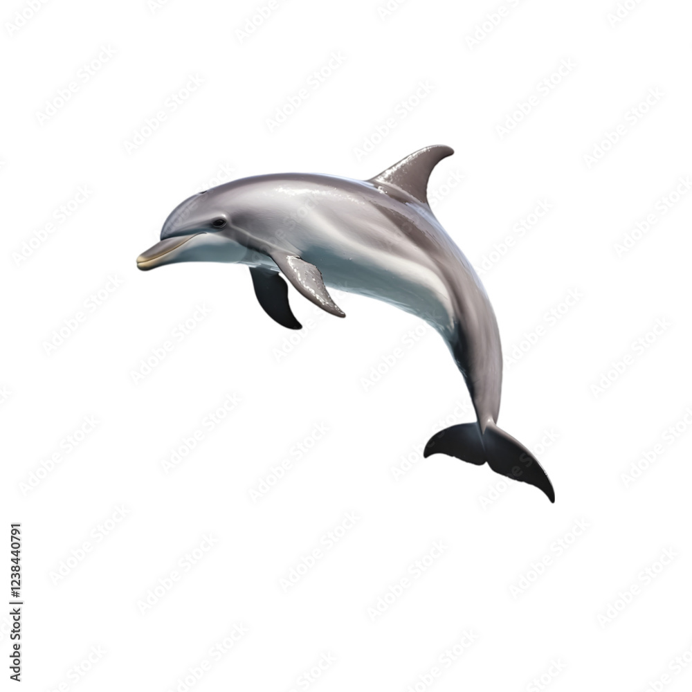 A graceful dolphin leaping out of the water, set against a white background. Transparent background
A graceful dolphin leaping out of the water, set against a white background. Transparent background