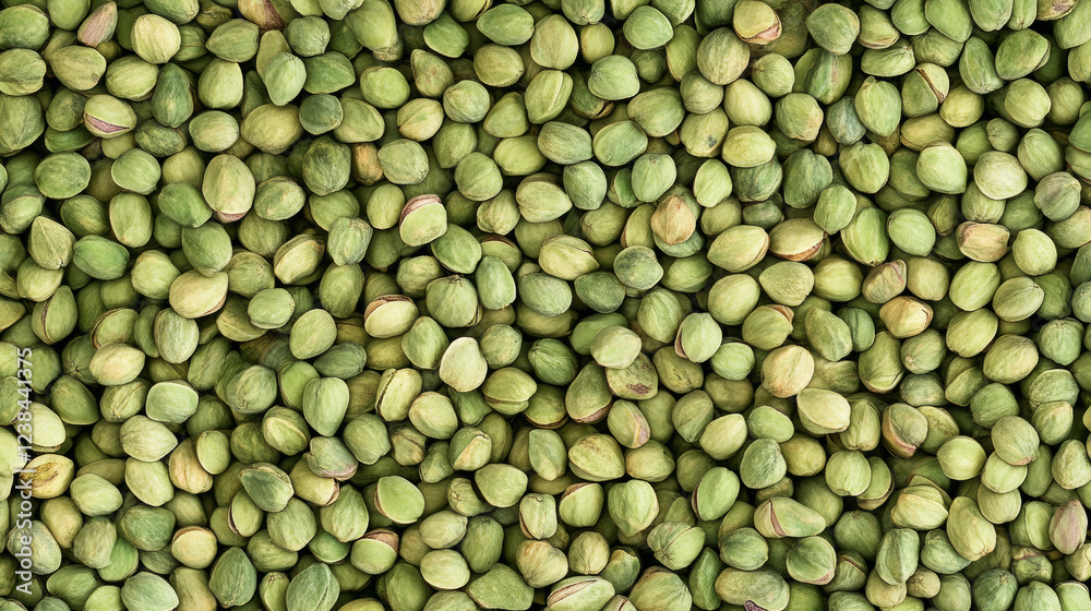 Fresh green pistachios layered tightly, showcasing their vibrant color and texture. This captures essence of healthy snacking and natural food Fresh green pistachios layered tightly, showcasing their vibrant color and texture. This captures essence of healthy snacking and natural food