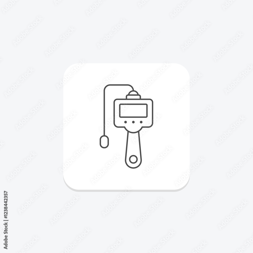 Inspection Camera thinline icon, vector, pixel perfect, illustrator file Inspection Camera thinline icon, vector, pixel perfect, illustrator file