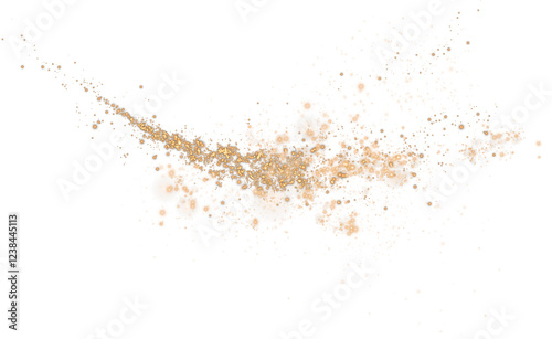 Wallpaper Mural Golden sparks of dust and golden stars shine with special light. Christmas light effect. Golden sparkling particles of magic dust. PNG. Torontodigital.ca