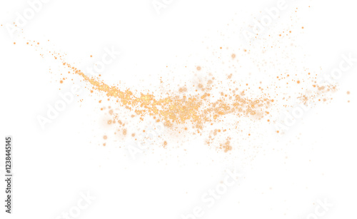 Wallpaper Mural Golden sparks of dust and golden stars shine with special light. Christmas light effect. Golden sparkling particles of magic dust. PNG. Torontodigital.ca