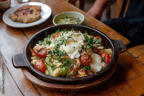 Wallpaper Mural Delicious traditional dish served in a rustic restaurant with vibrant ingredients and fresh herbs Torontodigital.ca