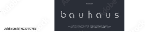 Architectural drawing font, technical draw style alphabet. Bauhaus typography. Wireframe letters, typographic design with draft strokes for architecture logo and headline. Isolated vector typeset