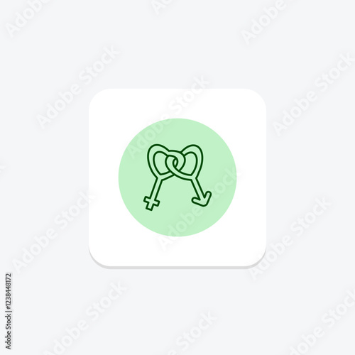 Genders Heart pentaglow, vector, pixel perfect, illustrator file