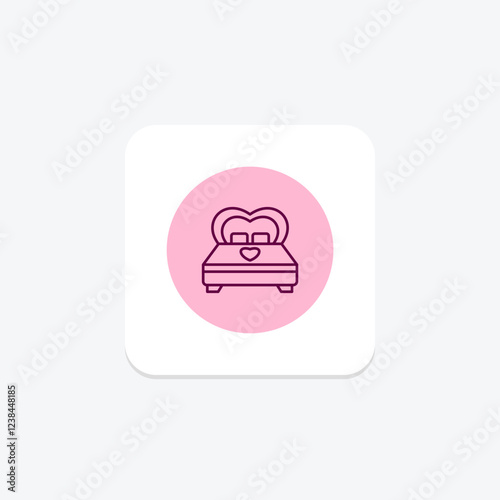Love Bed pentaglow, vector, pixel perfect, illustrator file