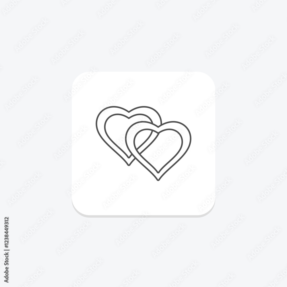 Love Bond thinline icon, vector, pixel perfect, illustrator file Love Bond thinline icon, vector, pixel perfect, illustrator file