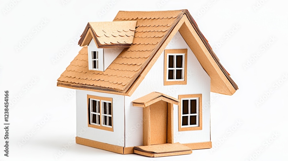 Cardboard House Model Eco Friendly Home Real Estate Concept Cardboard House Model Eco Friendly Home Real Estate Concept